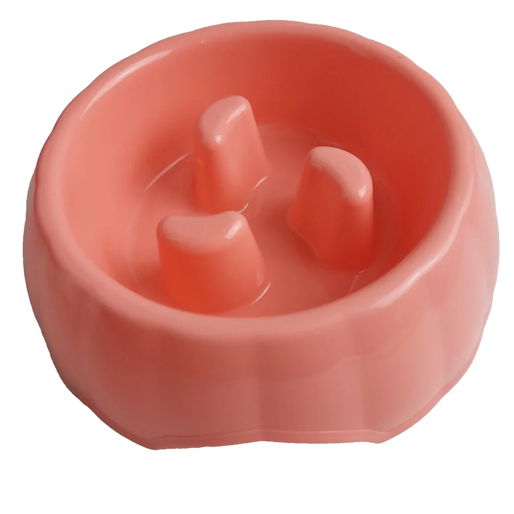 Slow Feed Dog Cat Bowl, Pink, Small: 1.5 Cup, Busy Pet Non Slip, 8 Inch Diameter